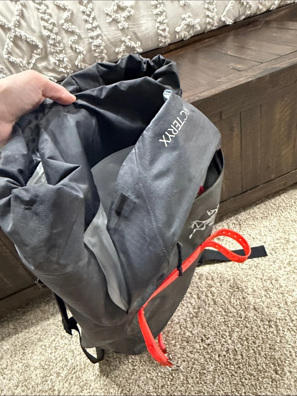 Arc'teryx Alpha SK 32 Red and Black backcountry ski